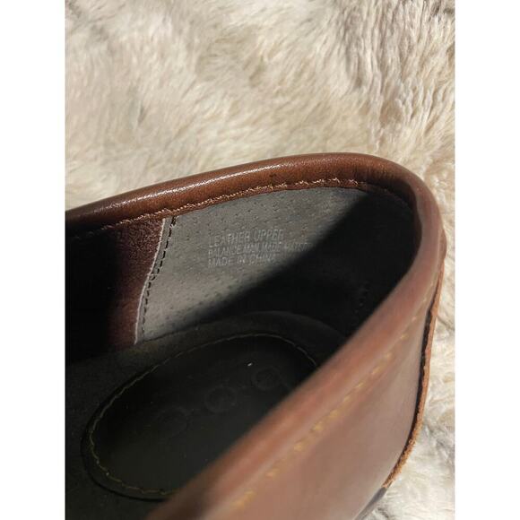Born Concepts closed brown leather comfort clog size 7M - Picture 4 of 6